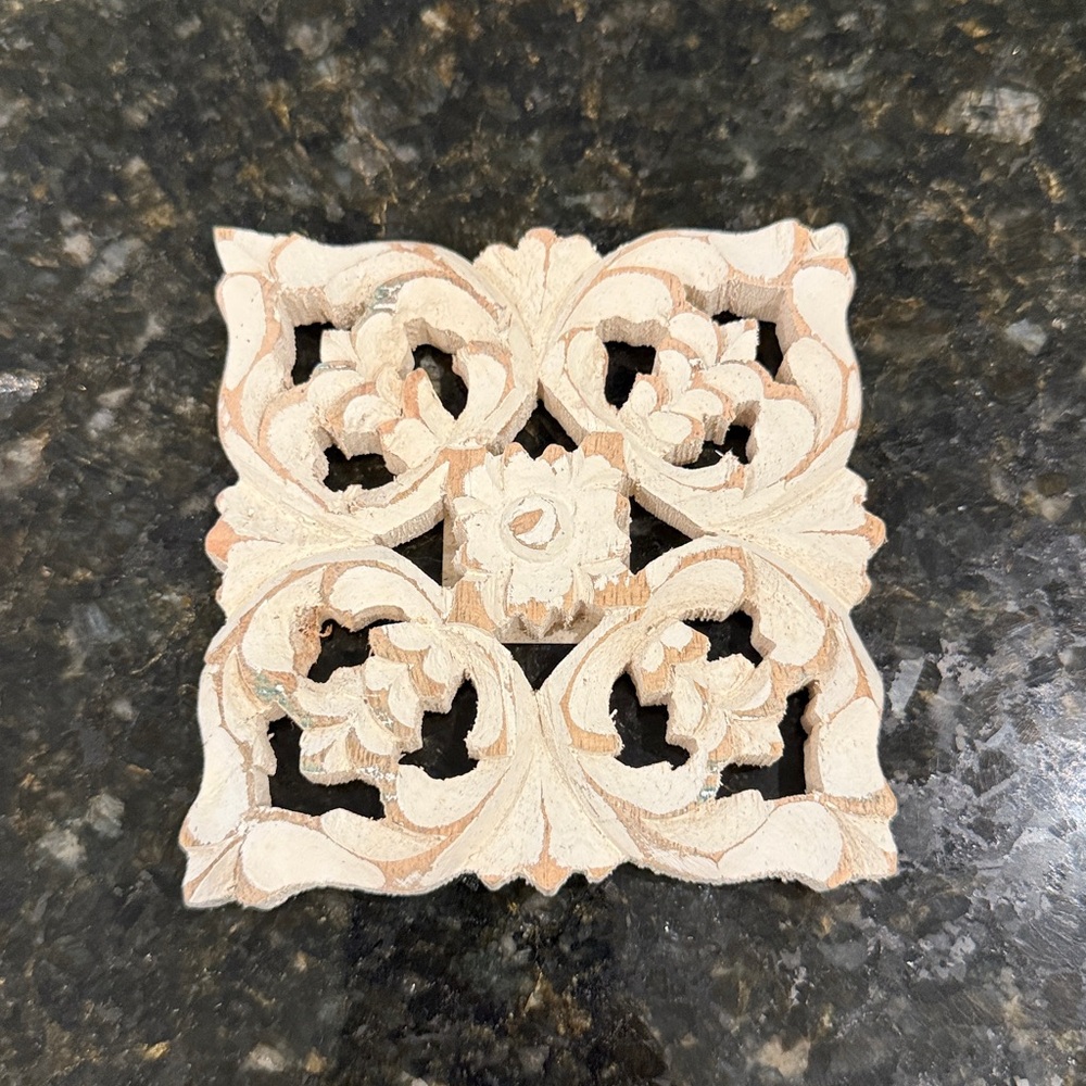ZGallerie Ornate Carved Floral Coasters